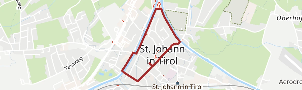 Route map: Dorfrunde St. Johann in Tirol